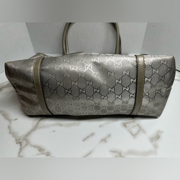 Authentic GUCCI GG implementation Tote Bag Silver w/COA - Picture 8 of 15